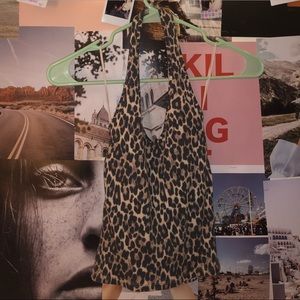 cheetah print halter top ☆